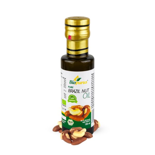 Biopurus Certified Organic Cold Pressed Brazil Nut Oil 100ml 