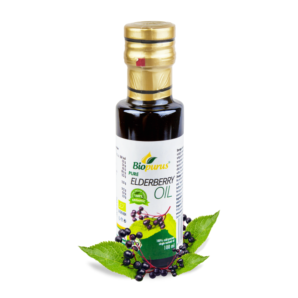 Certified Organic Cold Pressed Elderberry Seed Oil 100ml Biopurus