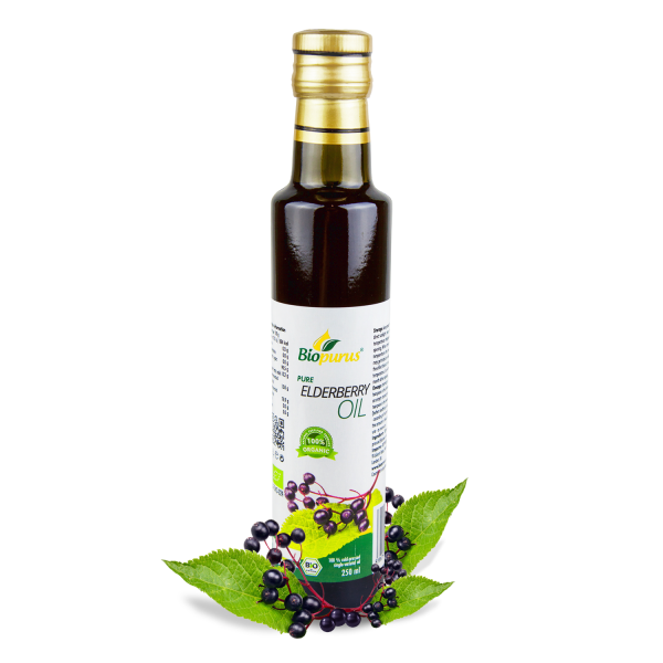 Biopurus Certified Organic Cold Pressed Elderberry Seed Oil 250ml 