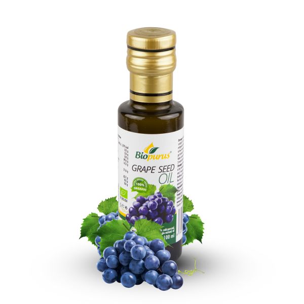 Biopurus Certified Organic Cold Pressed Grape Seed Oil 100ml 