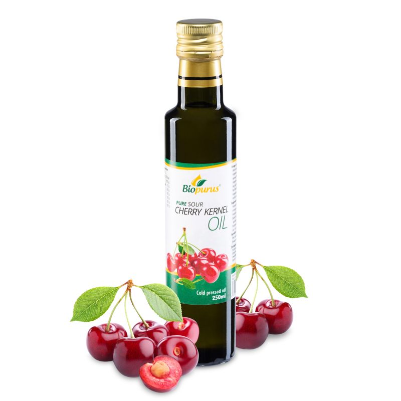 Certified Organic Cold Pressed Sour Cherry Kernel Oil 250ml Healthy